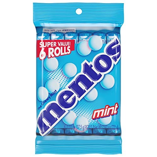 Mentos Chewy Mint Candy Roll, Mint, Bulk, Party, Non Melting, 1....