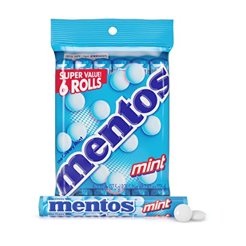 Mentos Chewy Mint Candy Roll, Mint, Bulk, Party, Non Melting, 1....