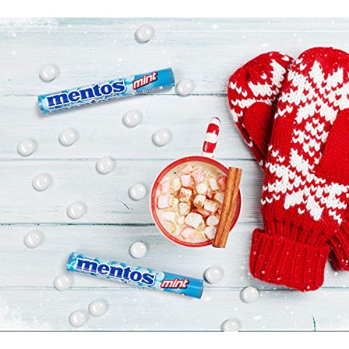 Mentos Chewy Mint Candy Roll, Mint, Non Melting Pack of 6