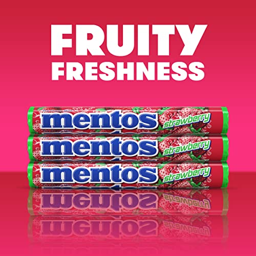 Mentos Chewy Mint Candy Roll, Strawberry, Non Melting, Party,15 ...