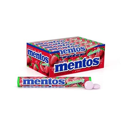 Mentos Chewy Mint Candy Roll, Strawberry, Non Melting, Party,15 ...