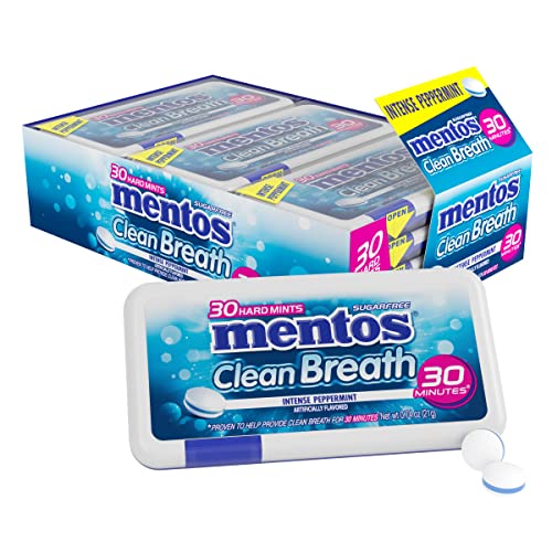 Mentos Clean Breath Hard Mints Sugar Free Candy, Peppermint, Bul