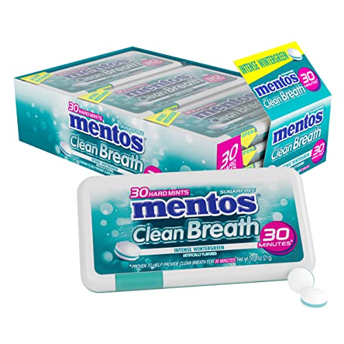 Mentos Clean Breath Hard Mints Sugar Free Candy, Wintergreen, P...