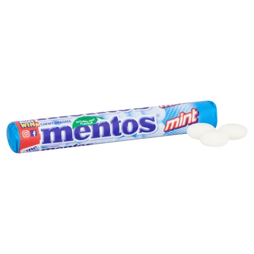 Mentos Mint Chewy Dragees 38 g Pack of 40, reg, multi