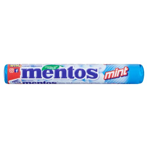 Mentos Mint Chewy Dragees 38 g Pack of 40, reg, multi