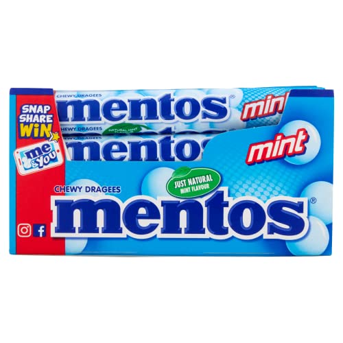 Mentos Mint Chewy Dragees 38 g Pack of 40, reg, multi