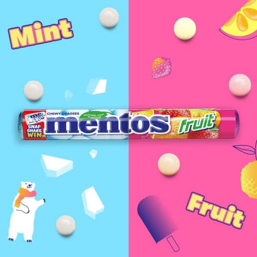 Mentos Mint Chewy Dragees 38 g Pack of 40, reg, multi