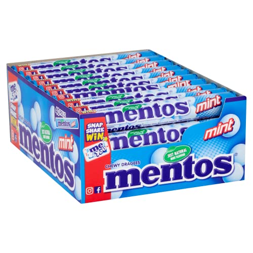 Mentos Mint Chewy Dragees 38 g Pack of 40, reg, multi