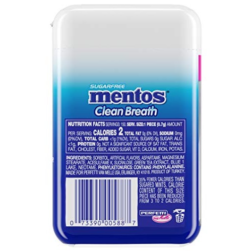 Mentos Peppermint Mint, 150Count