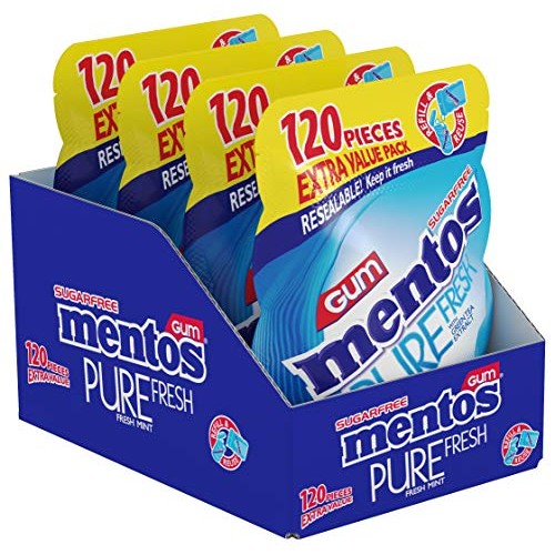 Mentos Pure Fresh Sugar-Free Chewing Gum With Xylitol, Fresh Min