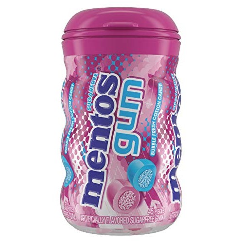 Mentos Sugar-Free Chewing Gum With Xylitol, Bubble Fresh Cotton