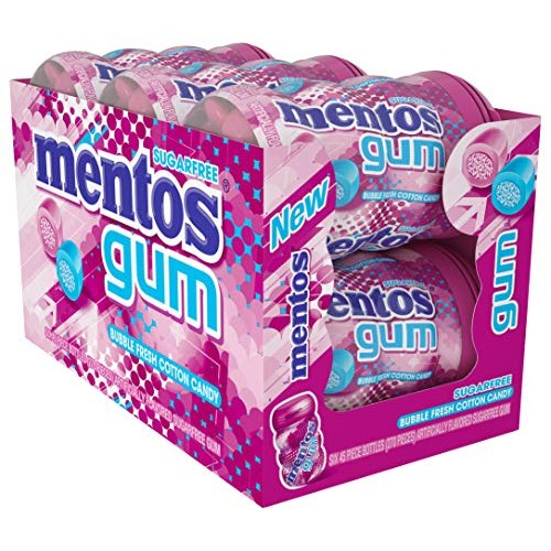 Mentos Sugar-Free Chewing Gum With Xylitol, Bubble Fresh Cotton