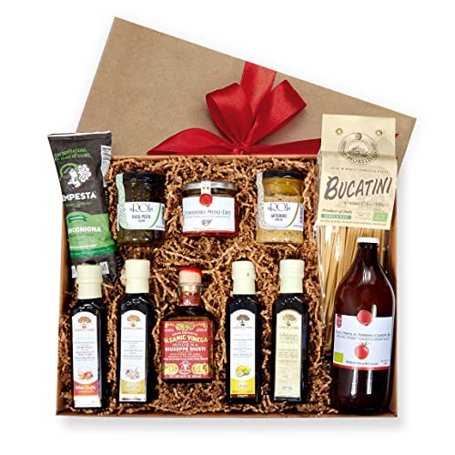 Bellina 11 Piece Grand Italian Gift Basket With Organic Pasta, B