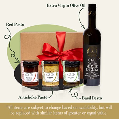 Bellina Flavorful Italian Gift Basket With Red Pesto Sauce, Vega