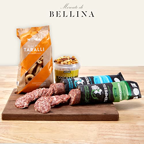 Bellina Gourmet Food Gift Baskets With Salami, Italian Crackers,