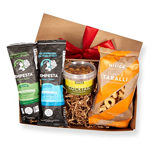 Bellina Gourmet Food Gift Baskets With Salami, Italian Crackers,