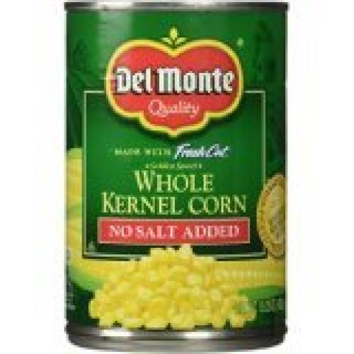 Del Monte Whole Kernel Corn, No Salt Added 15.25Oz - 12 Pack