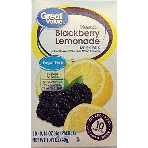 Great Value Sugar Free Low Calorie Blackberry Lemonade Drink Mix