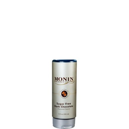 Monin Gourmet Sugar Free Dark Chocolate Sauce, 12 Oz Squeeze Bottle