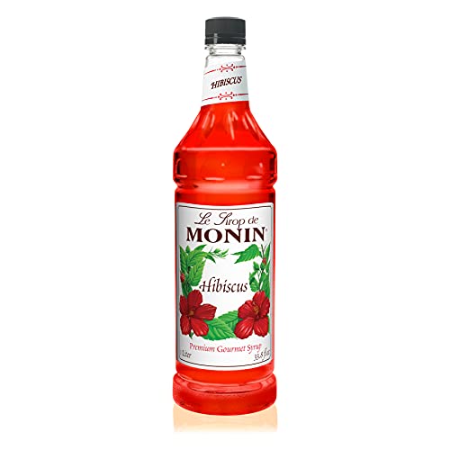 Monin - Hibiscus Syrup, Unique Floral Flavor, Great For Cocktail