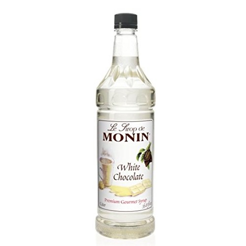 Monin White Chocolate Syrup, 33.8-Ounce Plastic Bottle 1 Liter