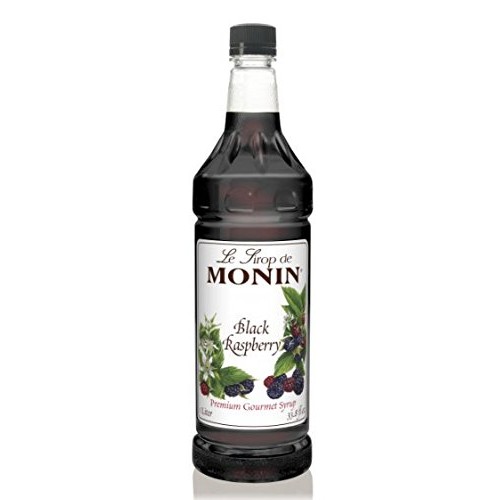 Monin Black Raspberry Syrup,1 Liter Bottle Pet