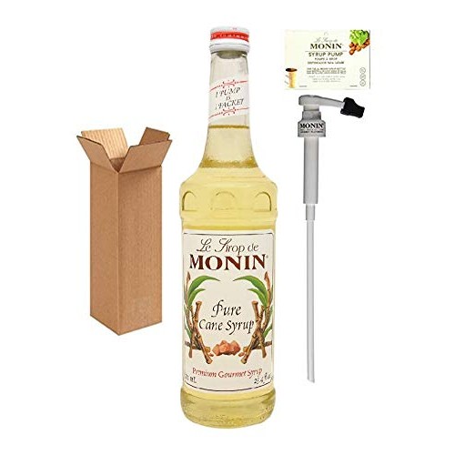 Monin Pure Cane Syrup, 25.4-Ounce 750 Ml Glass Bottle With Mon