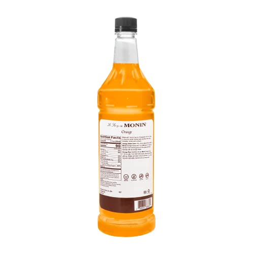 Monin Flavored Syrup, Orange, 33.8-Ounce Plastic Bottle  1 liter