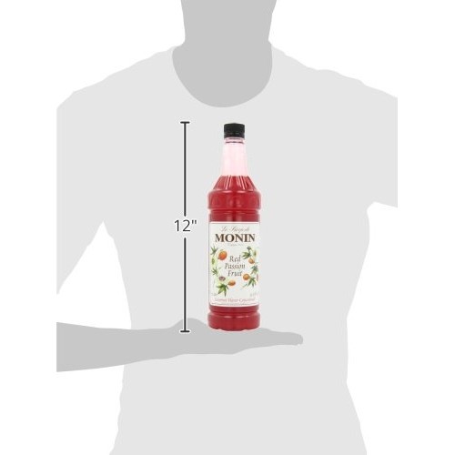 Monin Flavored Syrup, Red Passion Fruit, 33.8-Ounce Plastic Bott