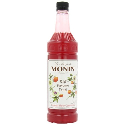 Monin Flavored Syrup, Red Passion Fruit, 33.8-Ounce Plastic Bott