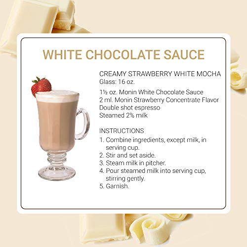 Monin - Gourmet White Chocolate Sauce, Creamy and Buttery, Great...