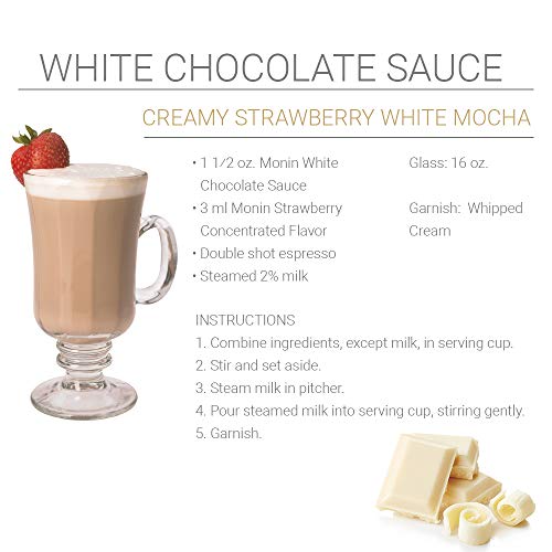 Monin - Gourmet White Chocolate Sauce, Creamy And Buttery, Great