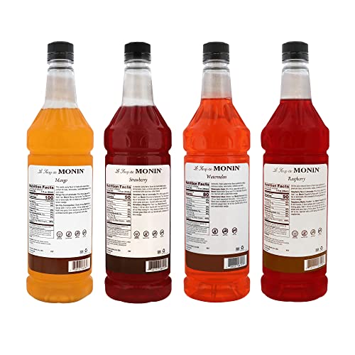 Monin - Monin Syrup Summer Variety Pack, Fruit Flavored Syrup, M