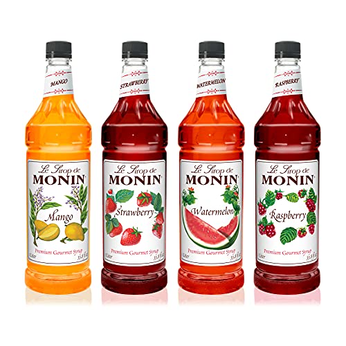 Monin - Monin Syrup Summer Variety Pack, Fruit Flavored Syrup, M