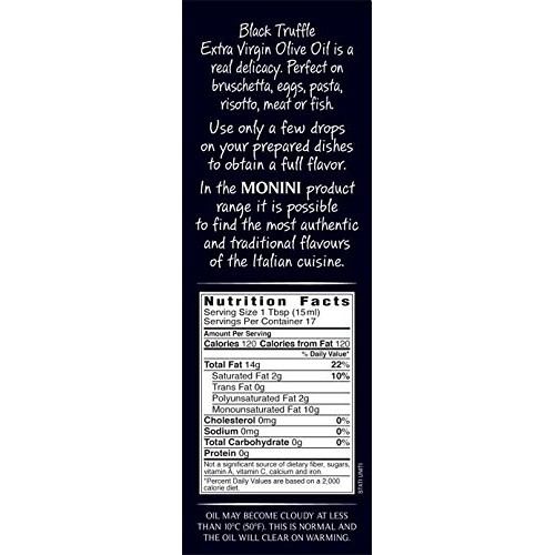 Monini Extra Virgin Olive Oil, 8.5 Fl Oz Black Truffle