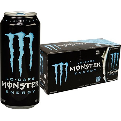 Lo-Carb Monster Energy, Energy Drink, 16 Ounce Pack of 20