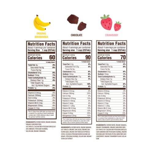 Mooala Organic Banana Milk Variety Pack | Vegan, Calcium & Potas...