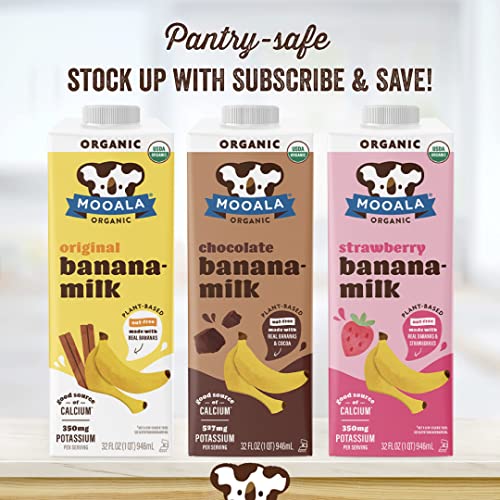 Mooala Organic Banana Milk Variety Pack | Vegan, Calcium & Potas...