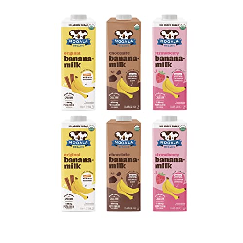 Mooala Organic Banana Milk Variety Pack | Vegan, Calcium & Potas...