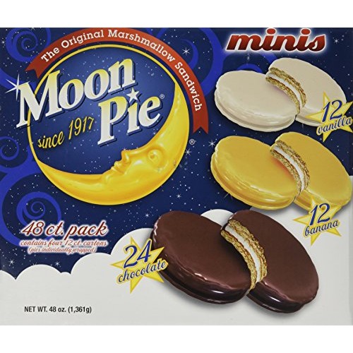 Moon Pie Mini Variety Pack, 48 count box - 48 Ounces