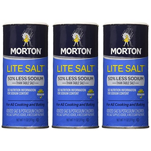 Mortons Salt Lite, 11 Oz, 3-Pack