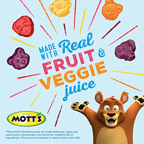 Motts Animal Fruit Snacks, Assorted Fruit, 0.8 Oz, 10 Ct