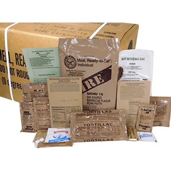 MREs (Meals Ready-to-Eat) Genuine U.S. Military Surplus Assorted Flavor  (3-Pack) MRE