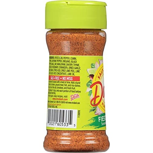 Dash Salt-Free Seasoning Blend, Fiesta Lime, 2.4 Ounce