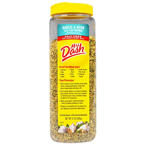 Mrs Dash Saltless Seasoning Blend Garlic And Herb No Salt 21 Ounce