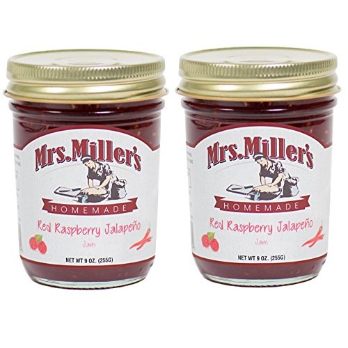 Mrs Millers Jalapeno Red Raspberry Jam Amish Made 9 Ounces - 2