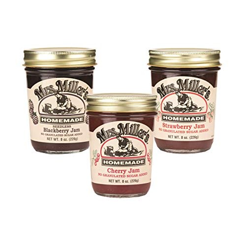 Mrs. Millers Sugarless Jam Variety Pack: Seedless Blackberry, C