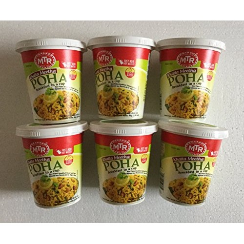 Mtr Khatta Meetha Poha Breakfast In A Cup - 80 Grams Pack Of 6