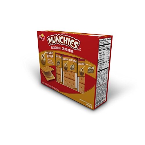 Munchies Sandwich Crackers Peanut Butter On Cheese Crackers - 8 Pk