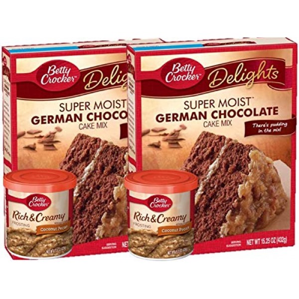 Betty Crocker Super Moist German Chocolate Cake Mix and Coconut 